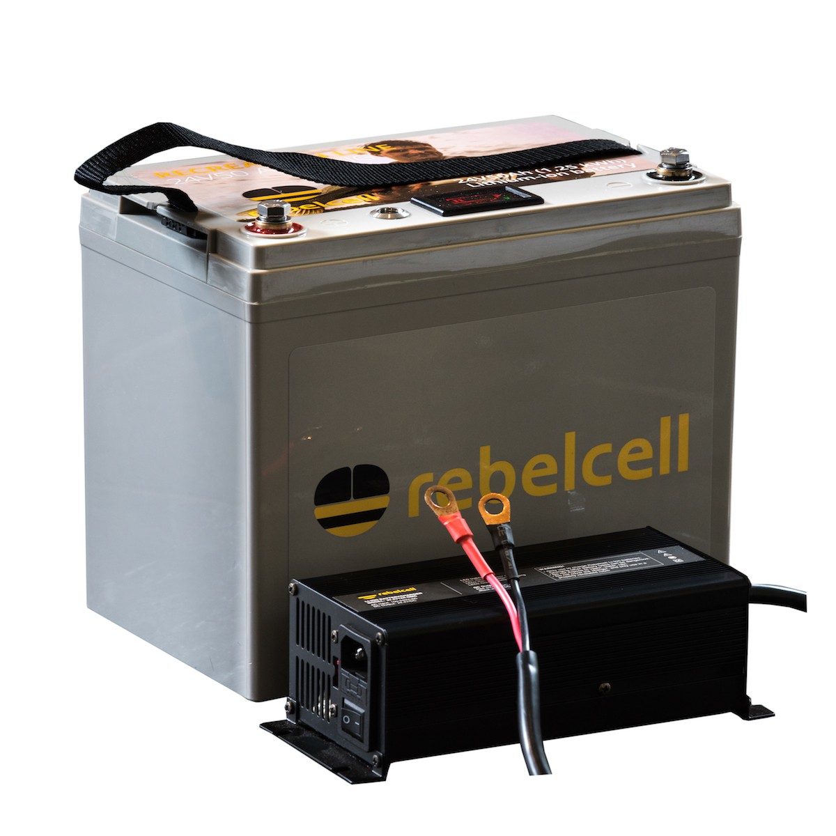 Rebelcell Set: 24V50AH accu + acculader Top Merken Winkel